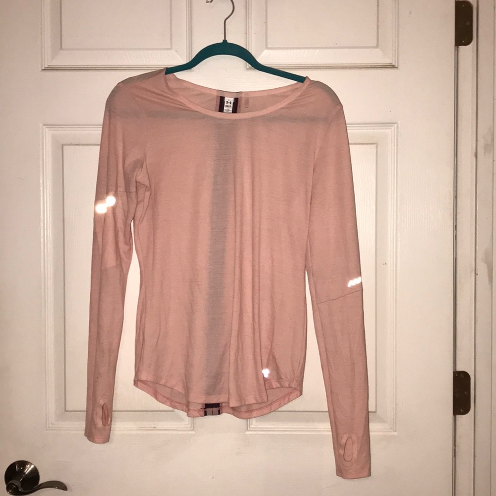 Baby pink long sleeve under armor shirt
